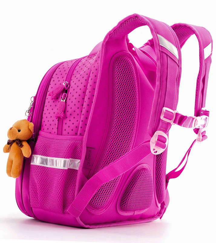 Рюкзак розовый Единорог с брелоком Мишка  